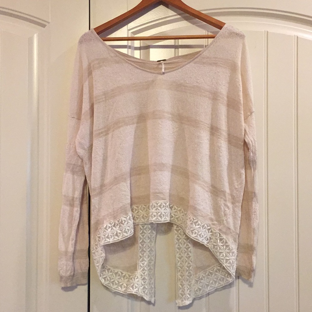 Free People open back top, size medium